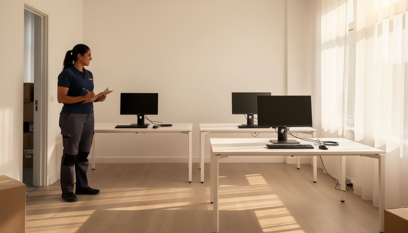 Fertig eingerichtetes Büro nach erfolgreichem Umzug